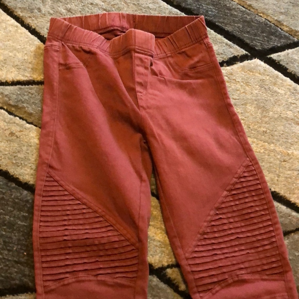 Maroon Moto Jeggings